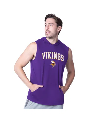 Msx By Michael Strahan Men's Purple Minnesota Vikings Action Sleeveless Pullover Hoodie