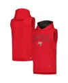 Msx By Michael Strahan Men's Red Tampa Bay Buccaneers Marathon Sleeveless Pullover Hoodie In Red