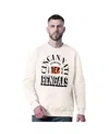 Msx By Michael Strahan Men's White Cincinnati Bengals Whiteout Tri-blend Sweatshirt In White