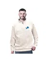 Msx By Michael Strahan Men's White Detroit Lions Cross Training Half-zip Pullover Hoodie In White