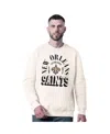 Msx By Michael Strahan Men's White New Orleans Saints Whiteout Tri-blend Sweatshirt In White
