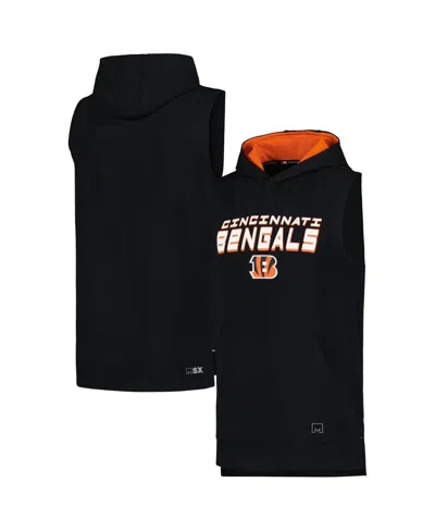 Msx By Michael Strahan Msx By Michael Men's Strahan Black Cincinnati Bengals Captain Sleeveless Hoodie T-shirt In Multi