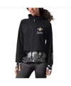 Msx By Michael Strahan Women's Black New Orleans Saints Grace Raglan Full-zip Running Jacket In Black