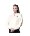 Msx By Michael Strahan Women's Cream Detroit Lions Eleanor Full-zip Hoodie In White