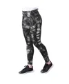 Msx By Michael Strahan Women's  Black New Orleans Saints Aubrey Tie-dye Leggings In Black