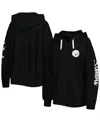 Msx By Michael Strahan Women's  Black Pittsburgh Steelers Emerson Lightweight Full-zip Hoodie In Black