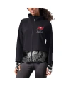 Msx By Michael Strahan Women's  Black Tampa Bay Buccaneers Grace Raglan Full-zip Running Jacket In Black