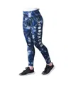 Msx By Michael Strahan Women's  Navy Dallas Cowboys Aubrey Tie-dye Leggings In Navy