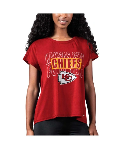 Msx By Michael Strahan Women's  Red Kansas City Chiefs Abigail Back Slit T-shirt