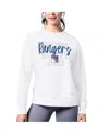 Msx By Michael Strahan Women's White New York Rangers Millie Raglan Pullover Sweatshirt In White