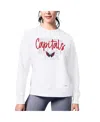 Msx By Michael Strahan Women's White Washington Capitals Millie Raglan Pullover Sweatshirt In White