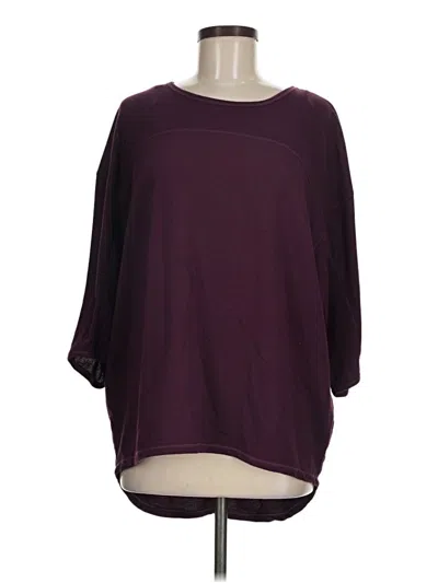 Pre-owned Mta Sport 3/4 Sleeve Top Burgundy Boatneck Tops