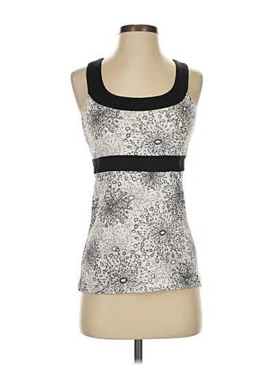 Pre-owned Mta Sport Tank Top Silver Strapless Neckline Tops