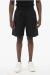 Mtl Studio Nylon And Cotton Davide Shorts With Elastic Waistband In Black