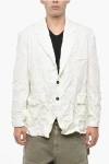 Mtl Studio Wrinkled Effect Raffaello Single-breasted Blazer In White
