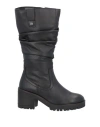 Mtng Woman Knee Boots Black Size 8 Soft Leather In Black