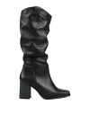 Mtng Woman Boot Black Size 8 Leather In Black