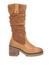 Mtng Woman Knee Boots Camel Size 7.5 Soft Leather In Beige