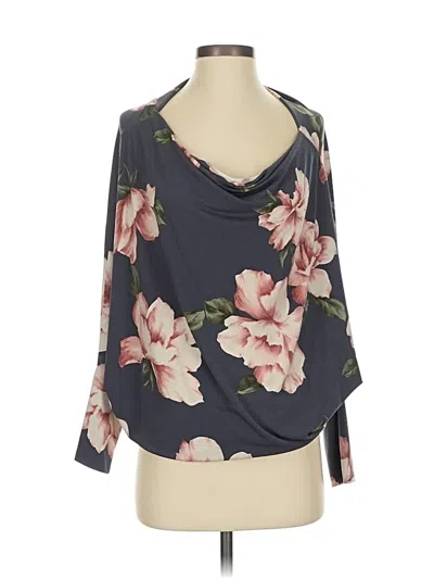 Pre-owned Mts 3/4 Sleeve Blouse In Blue