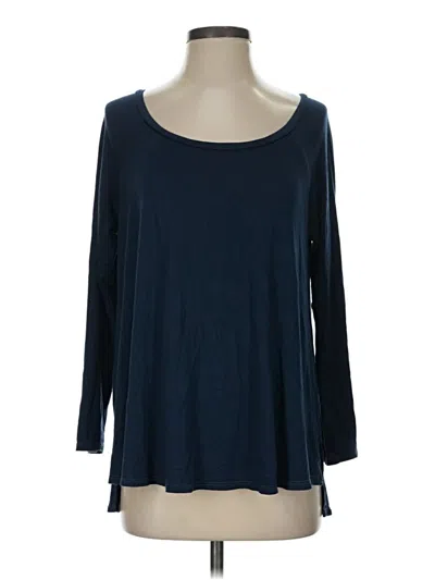 Pre-owned Mts 3/4 Sleeve Top Blue Boatneck Tops