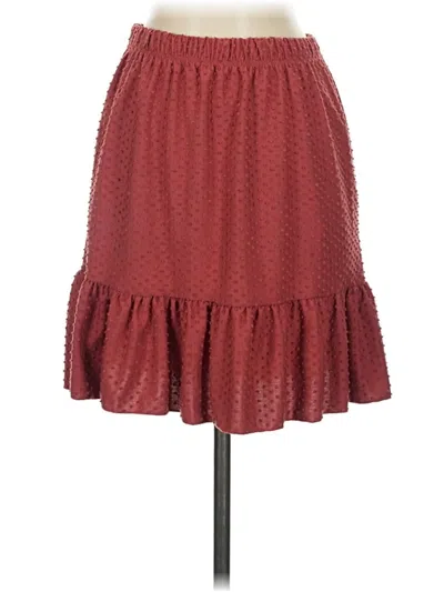 Pre-owned Mts Casual Skirt In Burgundy