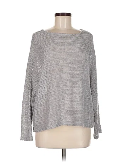 Pre-owned Mts Long Sleeve Top Gray Boatneck Tops