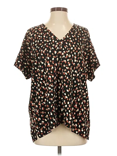 Pre-owned Mts Short Sleeve Blouse In Black