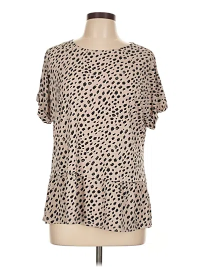 Pre-owned Mts Short Sleeve Blouse In Brown