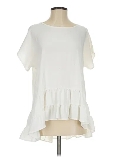 Pre-owned Mts Short Sleeve Blouse In Ivory