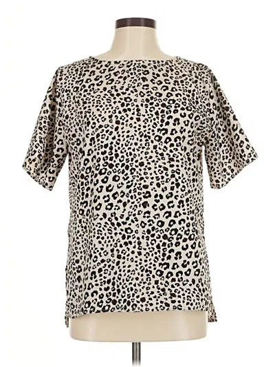 Pre-owned Mts Short Sleeve Blouse In Tan