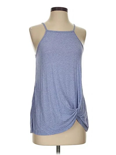 Pre-owned Mts Tank Top Blue Halter Neckline Tops