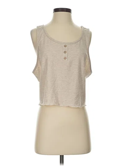 Pre-owned Mts Tank Top Tan Strapless Neckline Tops