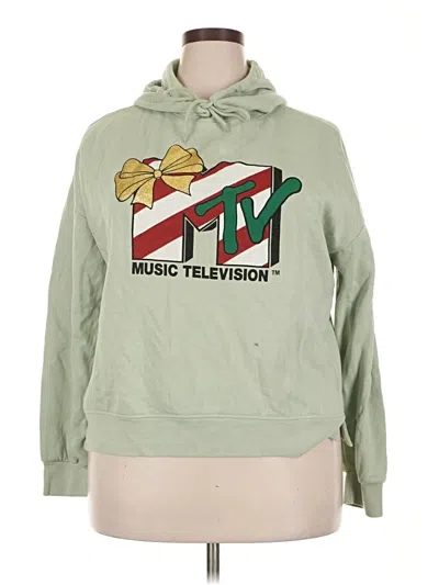 Pre-owned Mtv Pullover Hoodie In Green