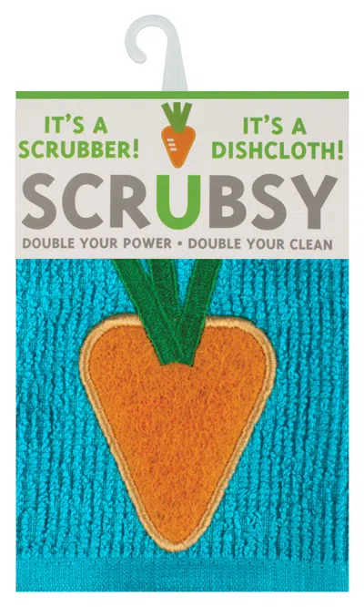 Mu Kitchen Scrubsy Dish Cloth And Scrubber, Carrot, Set Of 3 In Multi