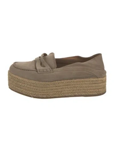 Pre-owned Mua Mua Suede Espadrilles In Neutral