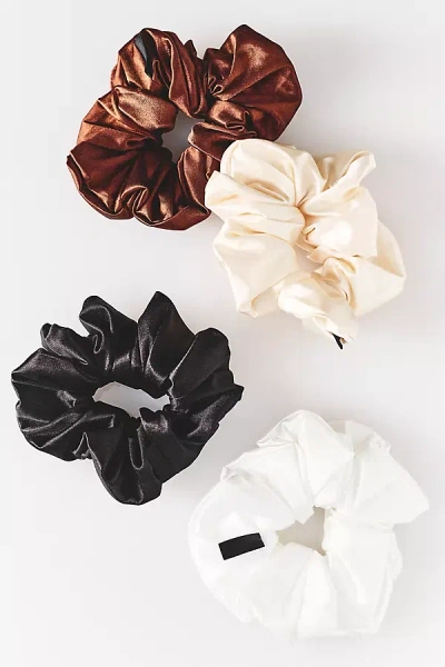 Muaves Satin Scrunchies, Set Of 4 In Sand