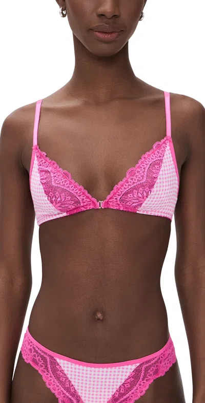 Mucci Amara Bralette Strawberry Gingham In Pink