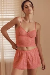Mucci Michele Lace Shorts In Orange