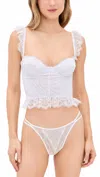 Mucci Positano Lace Corset Top In White In White
