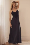 Mucci Serafina Maxi Slip Dress In Black