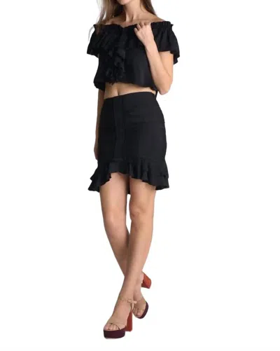 Muche & Muchette Kiki Crop Top In Black