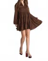 Muche & Muchette Lulu Long Sleeve Dress In Brown In Brown