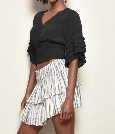 Muche & Muchette Ruffles Sleeve Top In Black