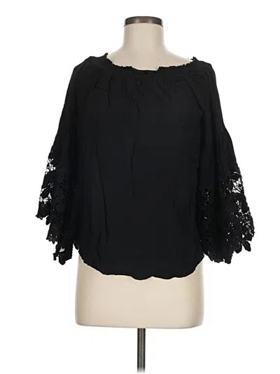 Pre-owned Muche Et Muchette 3/4 Sleeve Blouse In Black