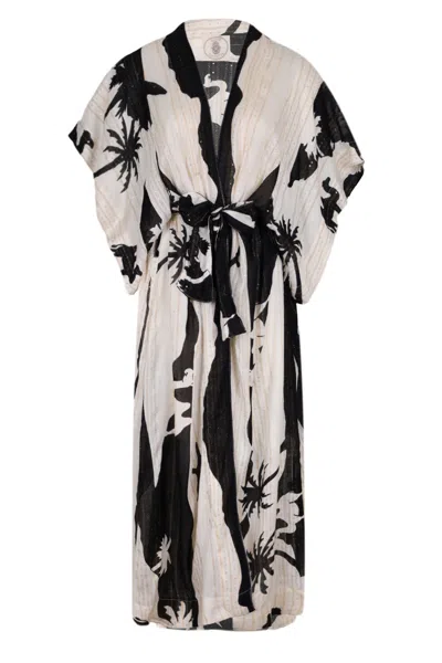 Muche Et Muchette Kha Palm Trees Kimono Black
