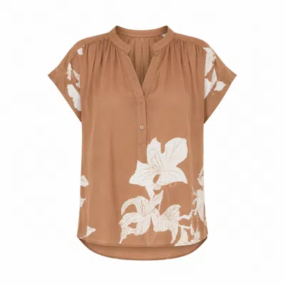 Muche Et Muchette Women's Brown Kio Top - Mocha & Natural