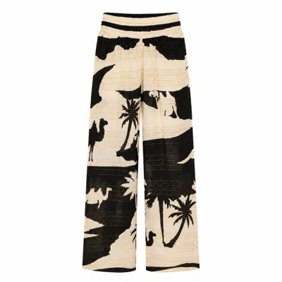 Muche Et Muchette Women's Kha Side Slit Pants - Black