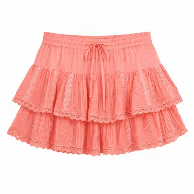 Muche Et Muchette Women's Orange Coquette Skort - Coral