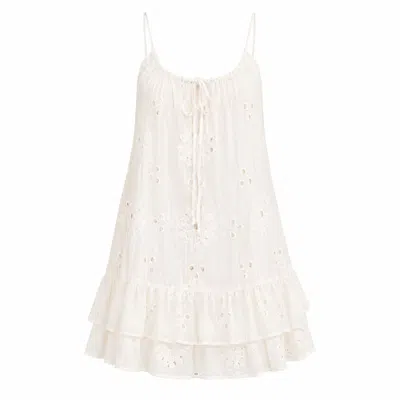 Muche Et Muchette Women's White Surya Sleeveless Dress In Yellow