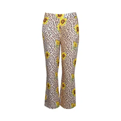 Mucho Gusto Sunflower Pants In Multi In Grey